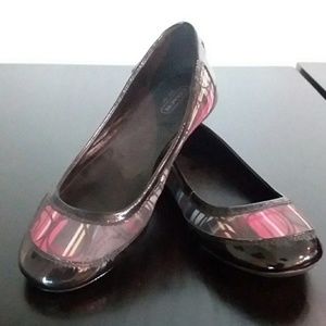 Coach Black Plaid Dress Flats size 7.5